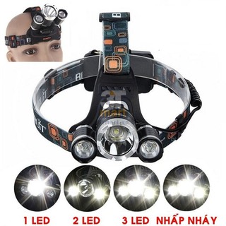 Đèn pin đội đầu đa năng siêu sáng 2 pin