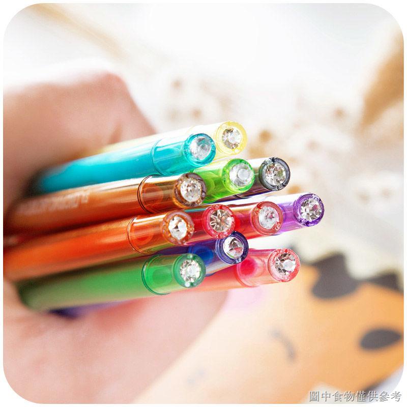 Bút Gel Kim Cương 12 Màu Sắc Tươi Sáng Cho Học Sinh