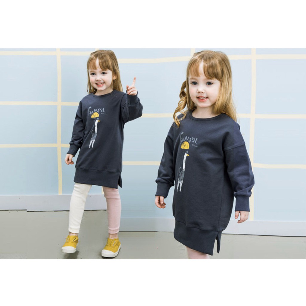Bộ áo nỉ in chữ Carnaval + quần leg 2 màu Petite Mieux HA0627 (2 màu)