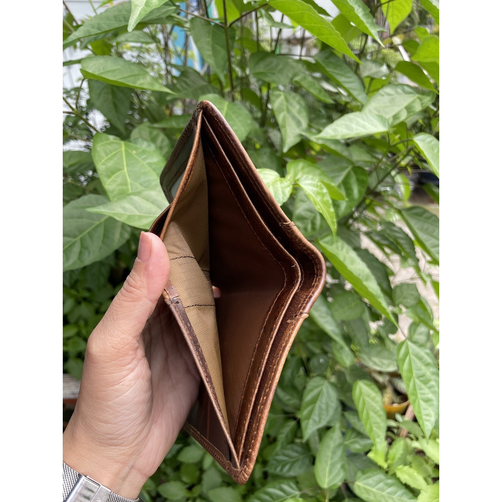 VÍ GẤP NAM PHOM PHOM ĐỨNG DA BÒ VD82