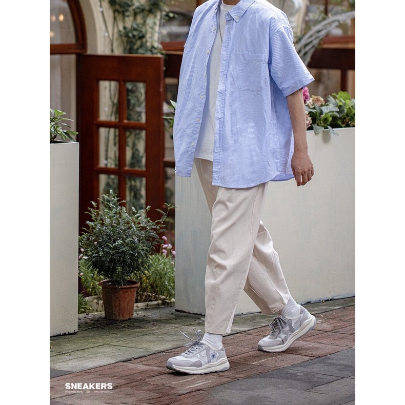 Giày lười MADEN da lộn đế dày phối lưới thoáng khí trọng lượng nhẹ thời trang mùa hè 2022 mới cho nam