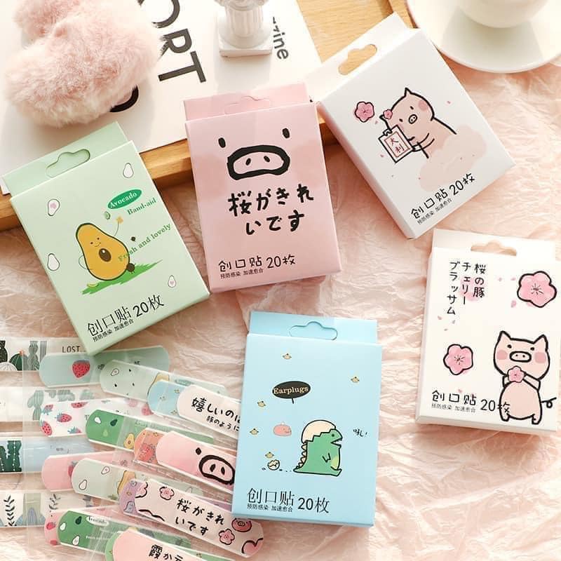 HỘP 20 BĂNG GÂU HÌNH HOẠT HÌNH DỄ THƯƠNG CHO BÉ