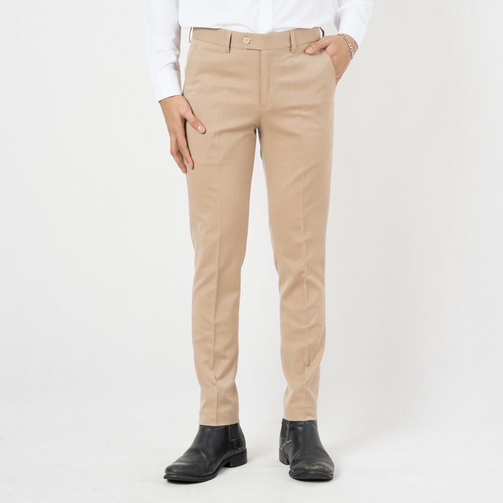 Quần tây nam màu vàng kem KENTA QTA0037