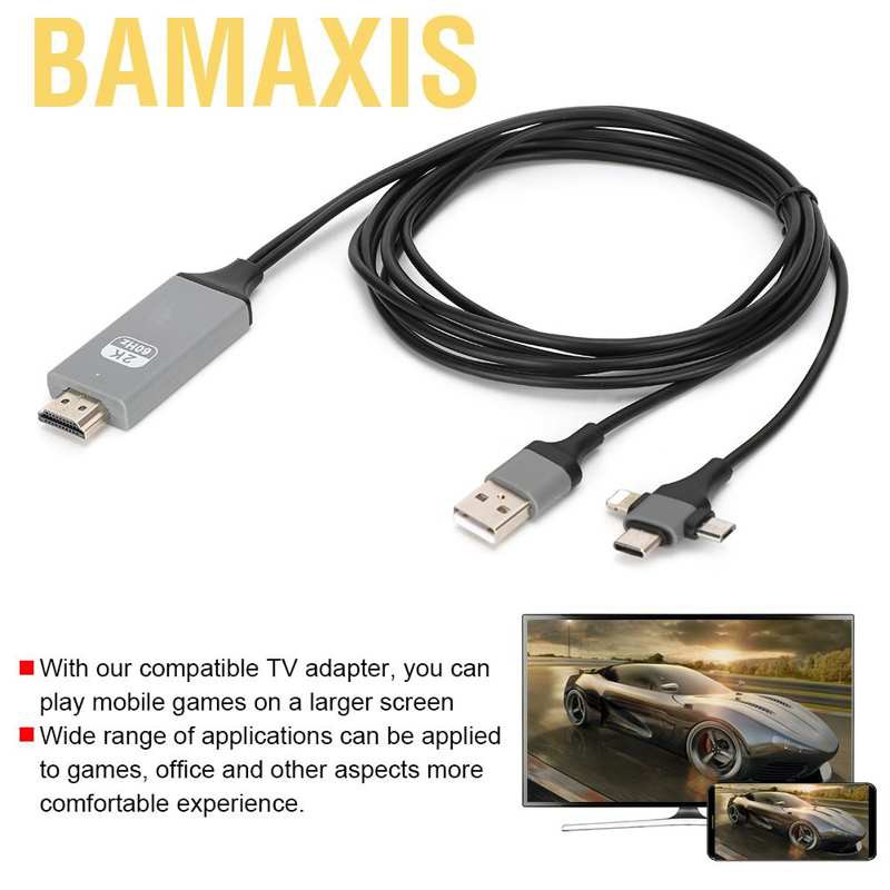 Bộ Chuyển Đổi 3 Trong 1 Hdmi 1080p Hd Chống Rỉ Sét Thông Dụng Cho Ios Usb Hdtv Type-C