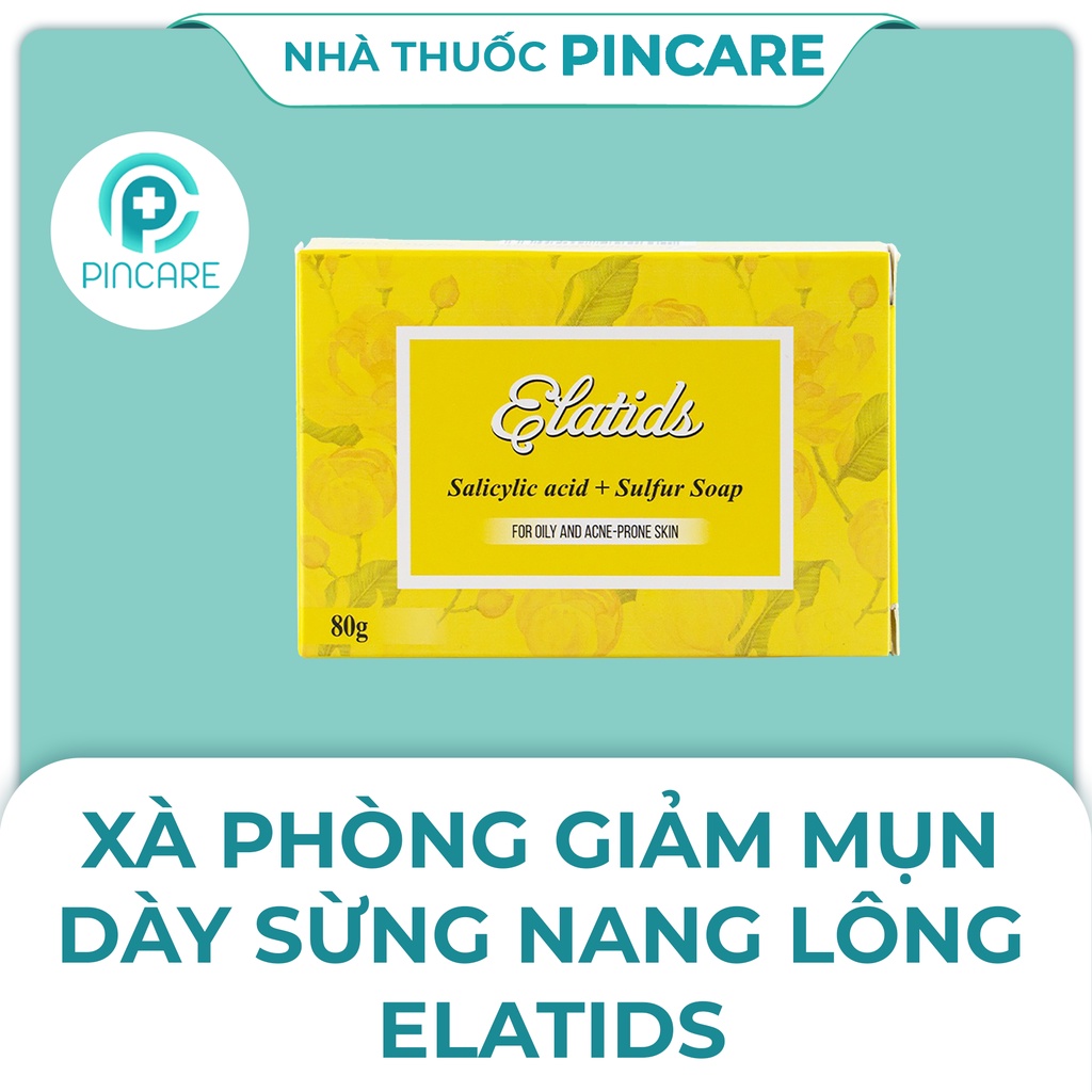 Xà phòng tắm giảm mụn lưng ngực &amp; dày sừng nang lông ELATIDS - Hàng chính hãng - Nhà thuốc PinCare