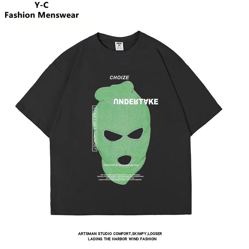 Áo Thun Tay Ngắn Dáng Rộng In Họa Tiết Hoạt Hình Phong Cách Hàn Quốc Size M-8XL Thời Trang Cá Tính Cho Nam