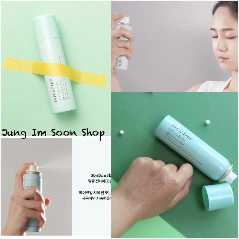 &gt;&gt;Xịt Khoáng Kiềm Dầu-Giúp Cố Định Lớp Trang Điểm-Giữ Lớp Nền Lâu Trôi Innisfree No Sebum Setting Spray