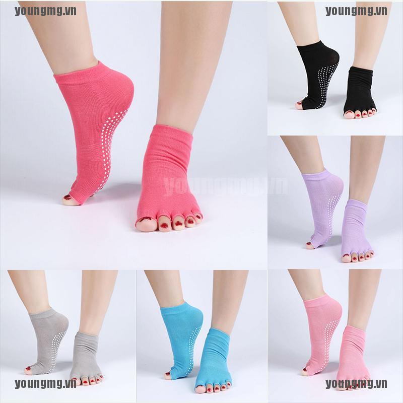 CAGJB Cặp băng đeo mắt cá chân cotton năm ngón chống trượt tập yoga Năm ngón vớ