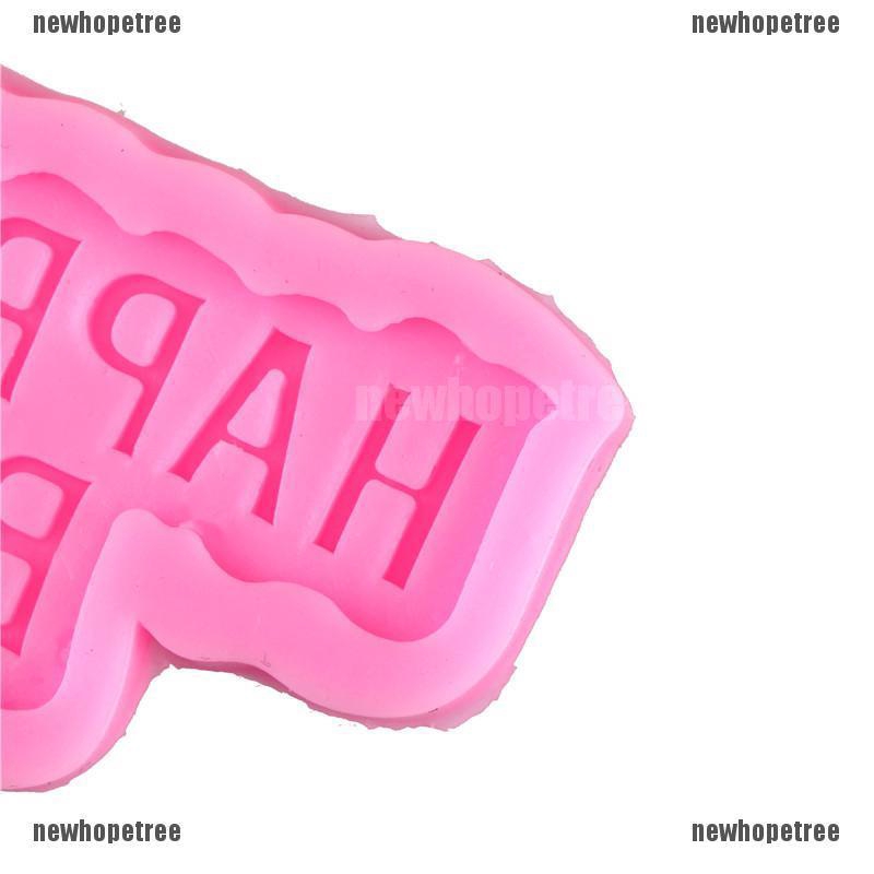 Khuôn silicone TạO HìNh Chữ Happy birthday Trang Trí BáNh