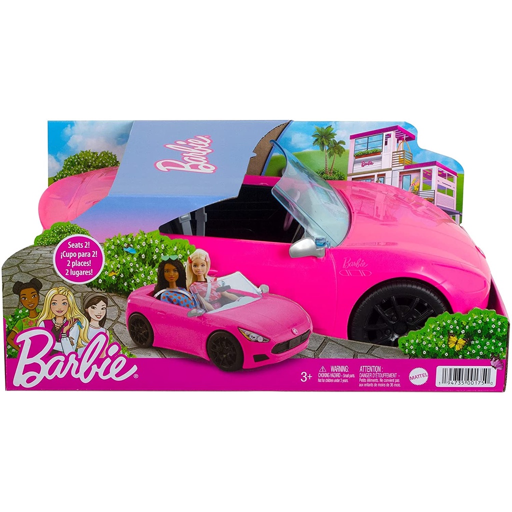 Đồ Chơi Xe Hơi Mui Trần Màu Hồng Của Barbie Pink Convertible Car