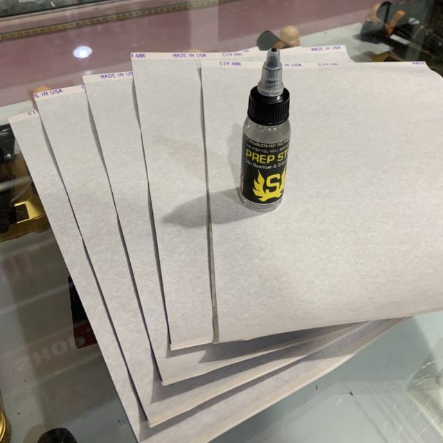 Set 5 giấy than in hình loại tốt + Gel scan hình Stuff 30ml