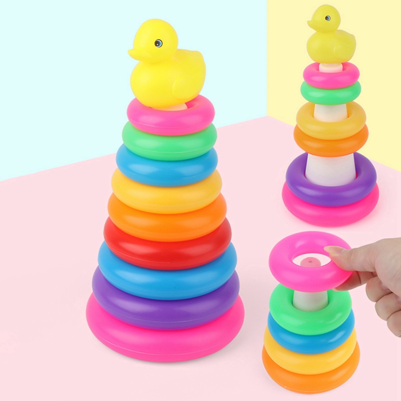 Bộ Đồ Chơi Nhiều Vòng Xếp Chồng Dành Cho Bé Khi Tắm