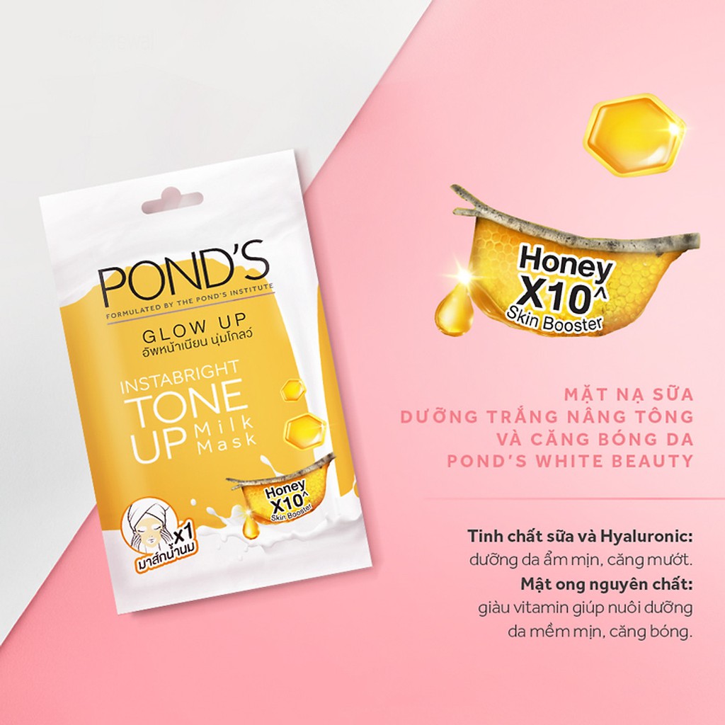 Mặt nạ POND'S nâng tone dưỡng trắng và tinh chất ngăn ngừa lão hóa Pond's Serum Mask 25g