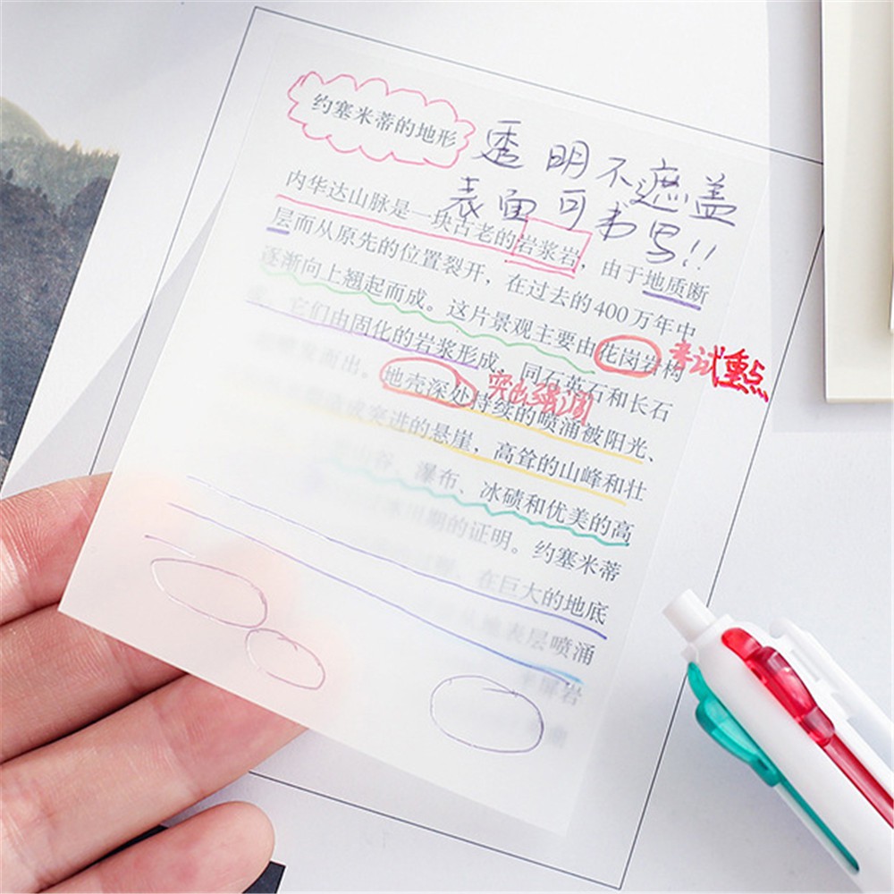 Set 50 tờ giấy ghi chú trong suốt tiện dụng chất lượng cao