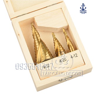 Bộ 3 Mũi Khoan Tháp Đuôi Chuôi Lục
