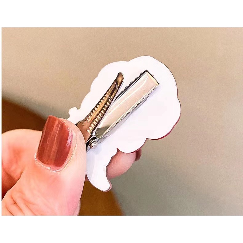 Kẹp Tóc Hình Công Chúa Tuyết Hoạt Hình Bằng Acrylic Cho Bé Gái