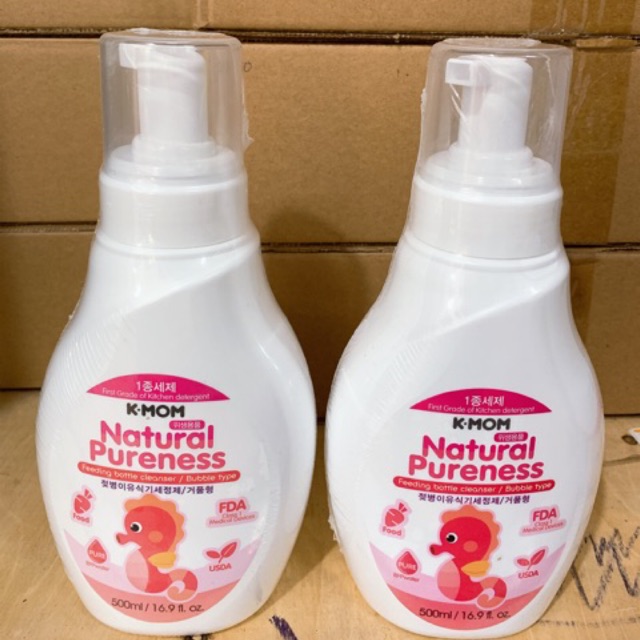 Nước rửa bình &amp; rau quả hữu cơ K-Mom Hàn Quốc (500ml)