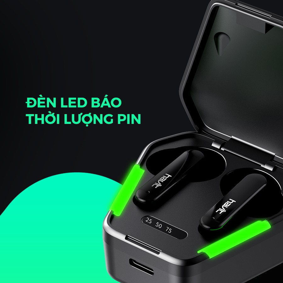 Tai Nghe Gaming True Wireless HAVIT TW938 Bass Chất Game Mượt, Chip ATS3015 Giảm Độ Trễ 0.05s - BH 12 Tháng Dizigear