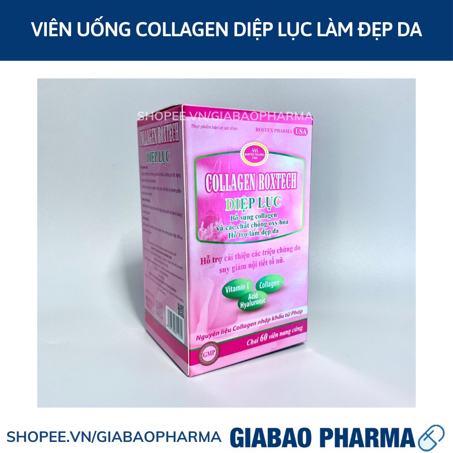 Viên uống COLLAGEN DIỆP LỤC bổ sung biotin  hỗ trợ làm đẹp da, trắng sáng da | Thế Giới Skin Care