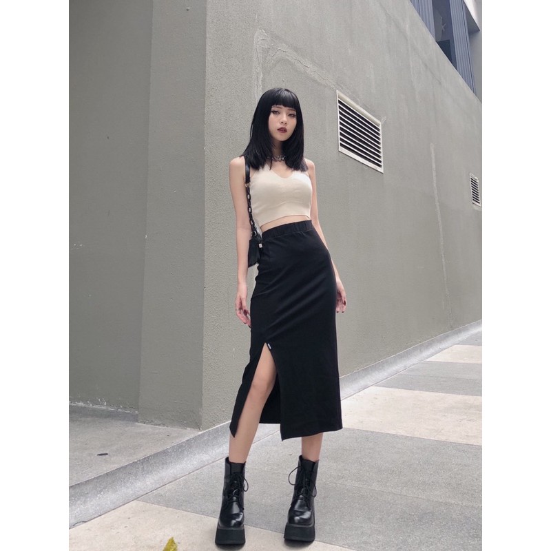NIEYO MADE- Chân Váy Xẻ Split