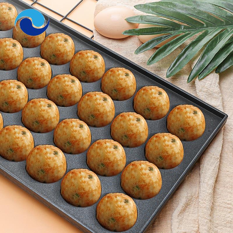 Khay nhôm làm bánh takoyaki 28 ô 4cm