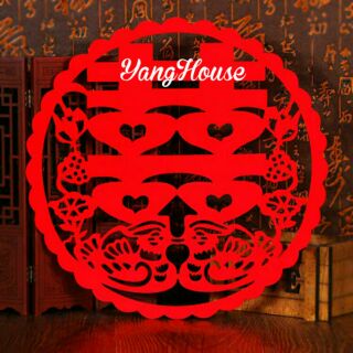 Chữ song hỷ dán trang trí