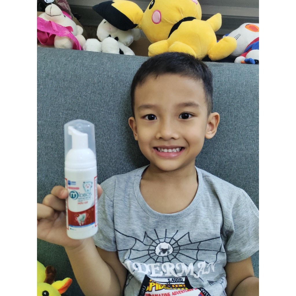 Kem đánh răng dạng bọt MIDBOS, Kem Đánh Răng Midbos hãng Midkid cho bé 1 tuổi Phòng Chống Sâu Răng, Hôi Miệng, Ố Vàng