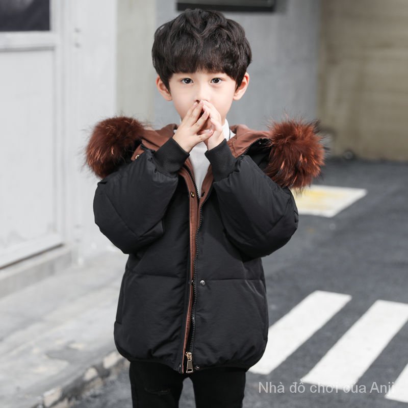 Cotton Fluffy Kids Clothes Winter Boys Cotton Clothes Plus Bread Baby Girl Real Hair Coat