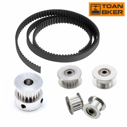 GT2, dây đai GT2, ròng rọc GT2, pully GT2, lò xo căng đai, rộng 6mm, phụ kiện máy in 3D