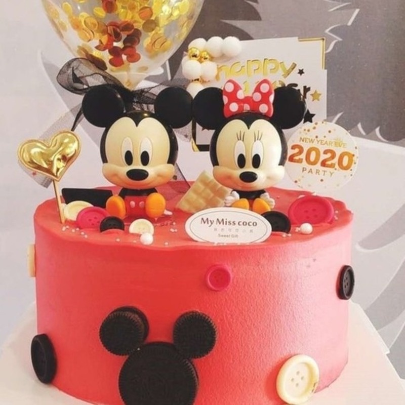 Set 2 Mô Hình Đồ Chơi Chuột Mickey Minnie Cho Bé