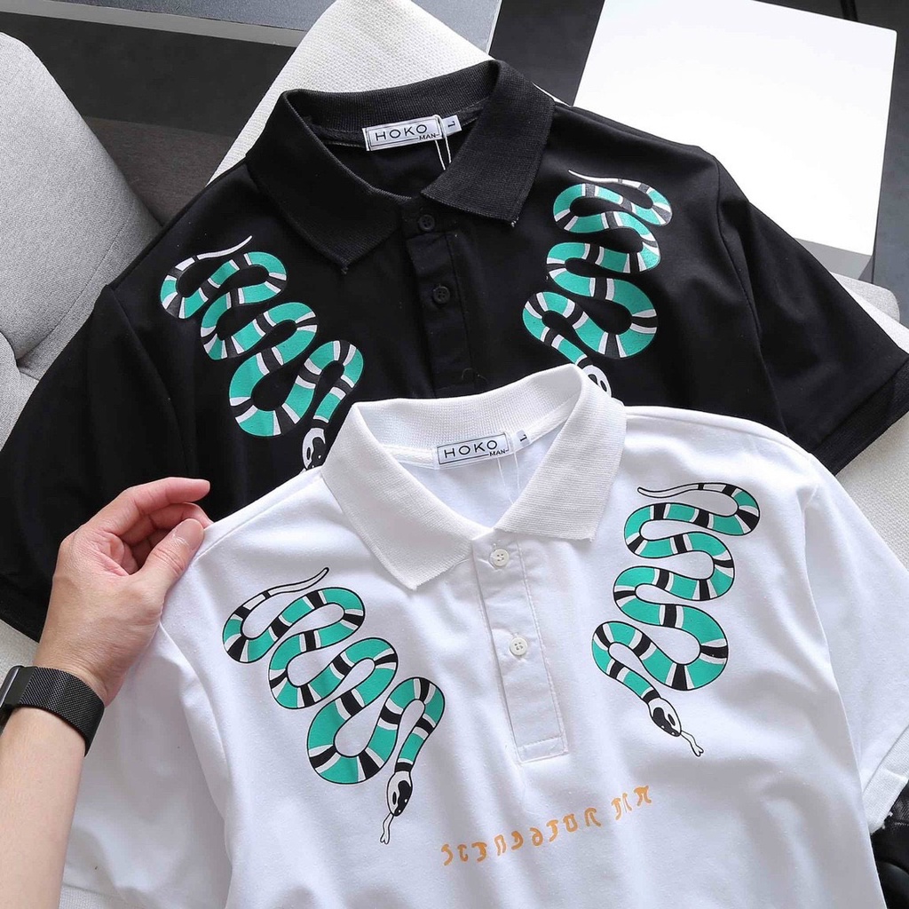 Áo Thun Nam Cổ Bẻ Thời Trang Cao Cấp Chất Liệu Cotton Co Giãn