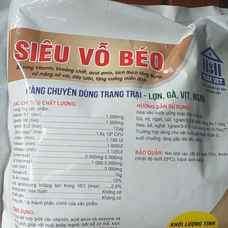 siêu v.ỗ b.éo hàng xịn thú y lợn gà vịt ngan trâu bò dê đầy đủ chất tăng miễn dịch, k có chất c.ấm pet