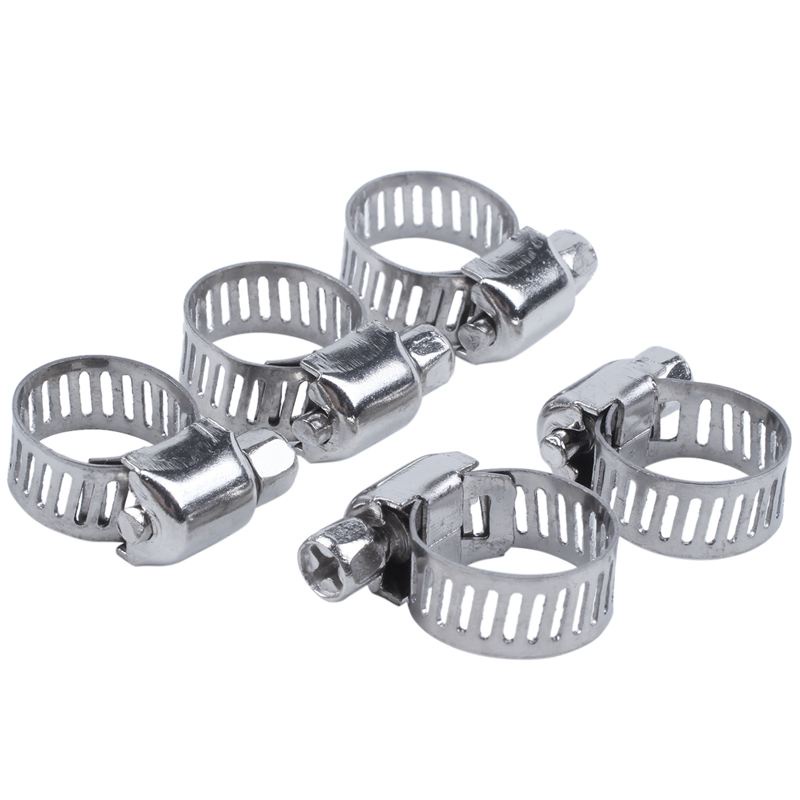 Set 15 Kẹp Ống 8mm - 12mm Bằng Thép Không Gỉ