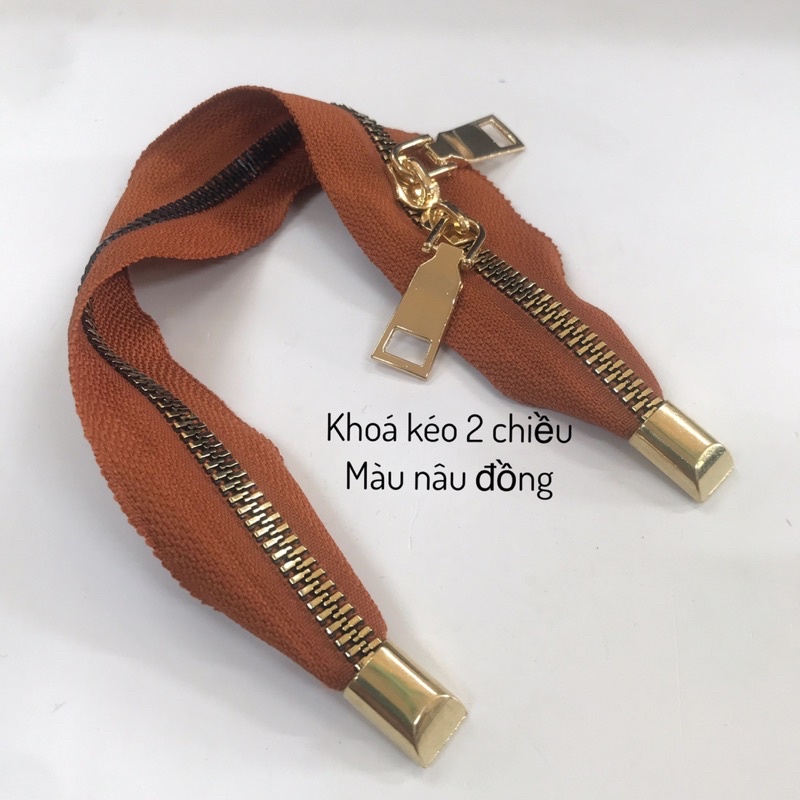 khoá kéo 2 chiều - dài 20cm-30cm -40cm-50cm - dùng cho miệng túi xách , balo , áo khoác