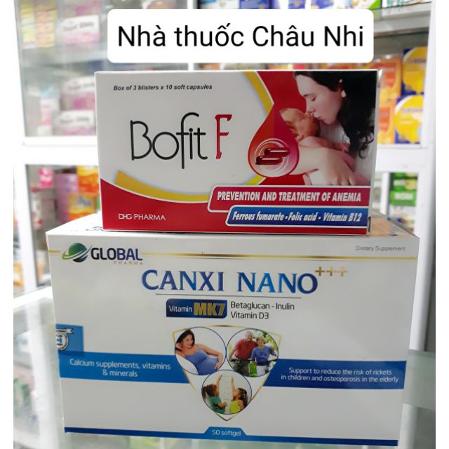 CANXI NANO+++ tặng kèm 1 hộp Sắt Bofit F Chính hãng