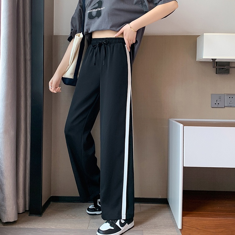 Quần dài thể thao SUXI lưng cao ống rộng thời trang mùa hè cho nữ