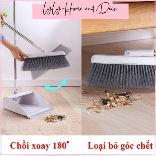 Chổi quét nhà thông minh- chổi quét đa năng kèm hót rác đa năng gấp gọn