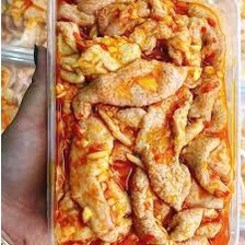 Vú heo làm sạch cắt lát sẵn đóng hộp 1kg