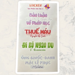 Sticker Văn Học 8 ( Cả Năm )