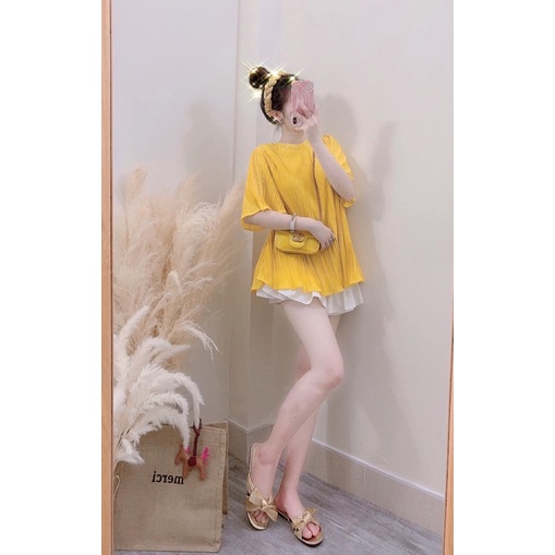 SET DẬP LY VOON CHÂN VÁY 3TẦNG XẾP LY LOẠI 1(Hình thật)