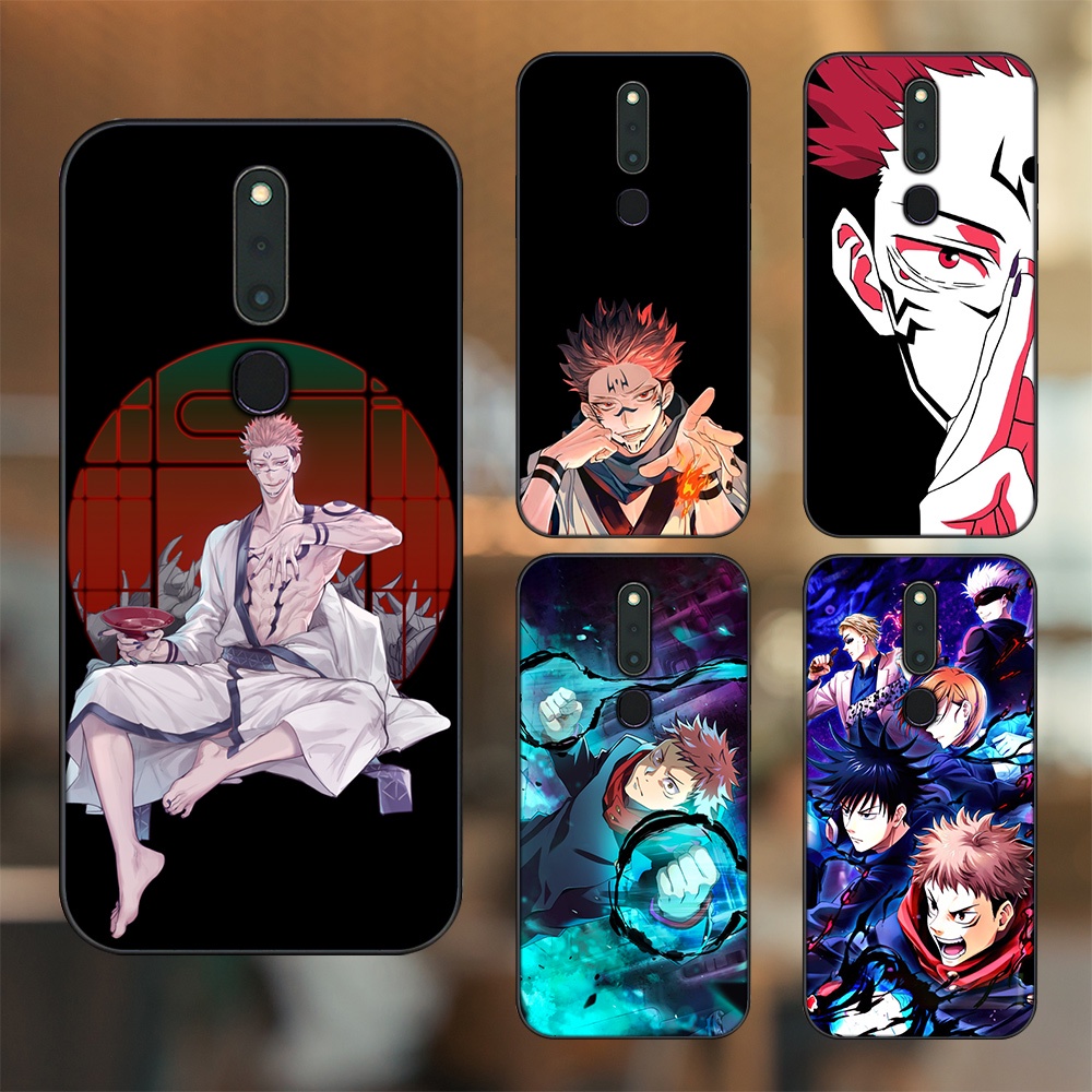 Ốp lưng Oppo F11 Pro viền đen in hình Yuji Jujutsu Kaisen