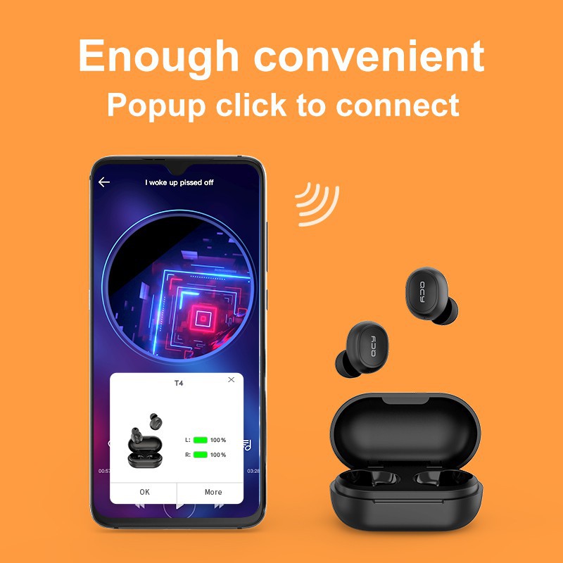 Tai nghe QCY M10 TWS Bluetooth 5.0 chơi game không dây dạng đôi có Mic giảm tiếng ồn hỗ trợ APP