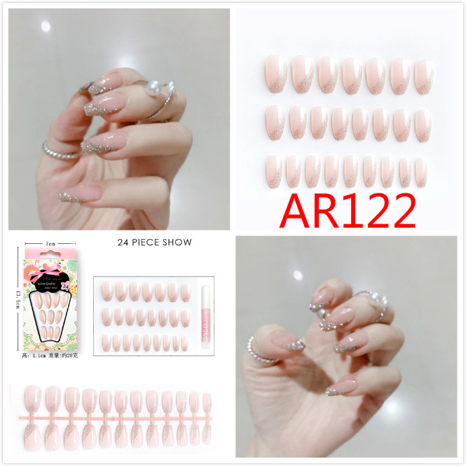 [Hàng mới về] Set 24 Móng Tay Giả Phong Cách Hàn Quốc Cho Nữ