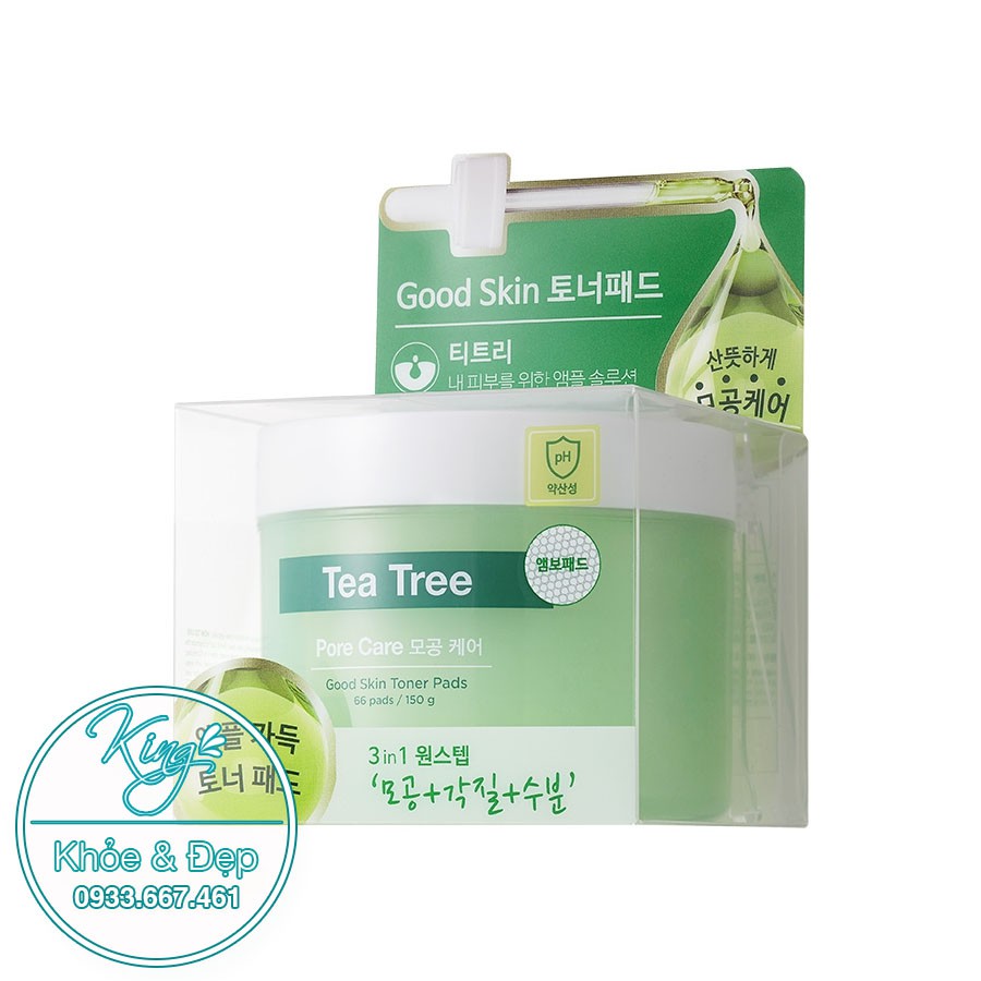 Nước Hoa Hồng Nature Republic Tea Tree Good Skin Toner Pad