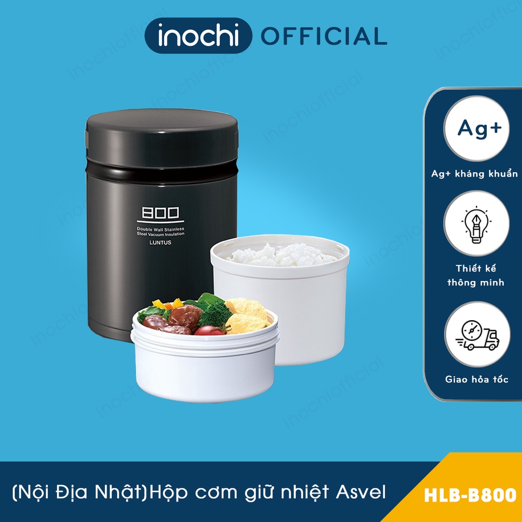 (Nội Địa Nhật)- Hộp cơm giữ nhiệt 3 tầng Asvel Nhật bản (HLB-B1050CS) 1050ml