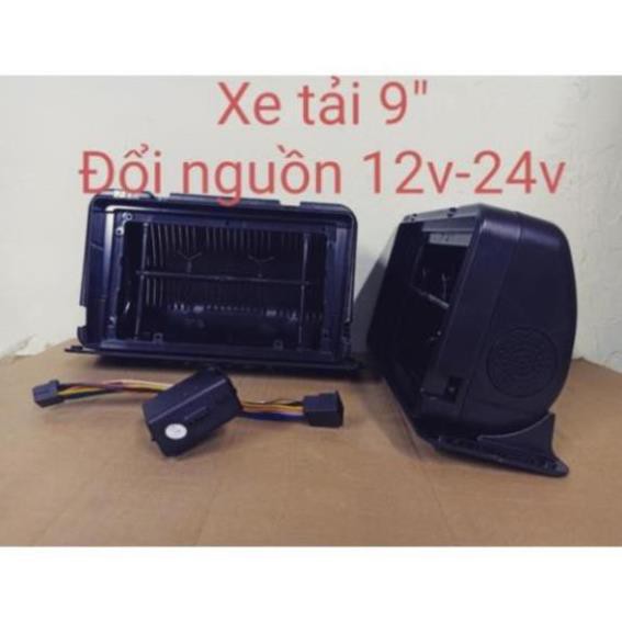 Mặt dưỡng màn hình Android cho xe tải  xe khách9 inch full jack nguồn chuyển 24v 12v