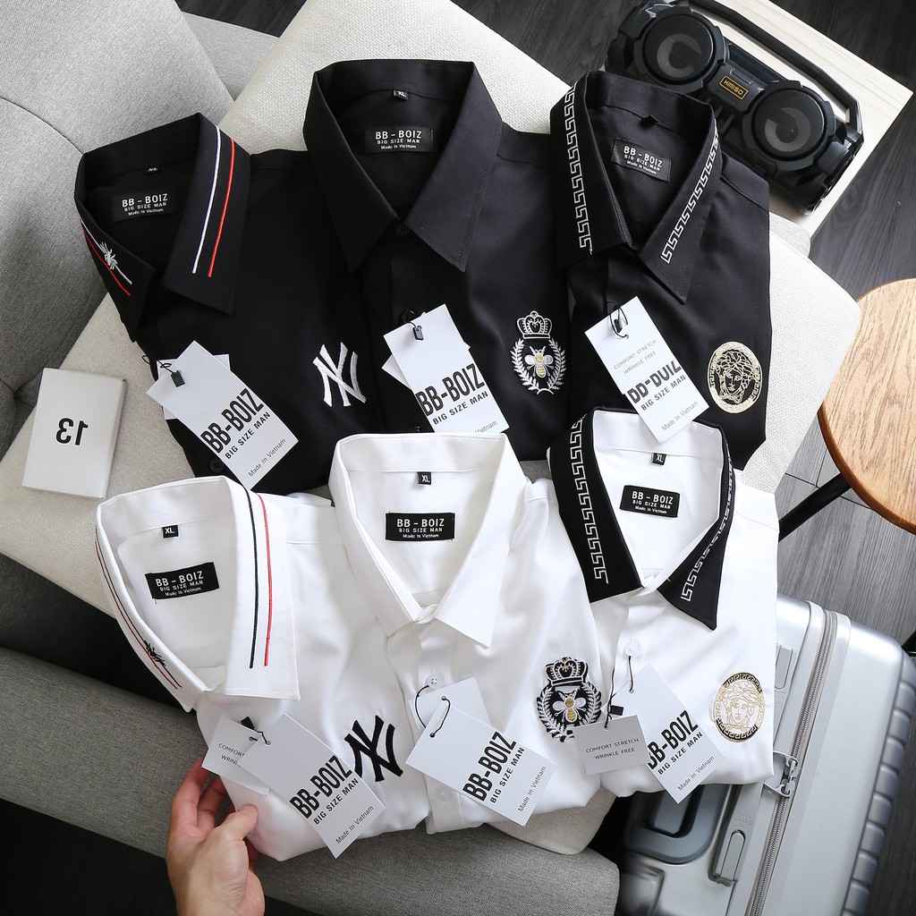 SALE SALE [bigsize &lt; 120kg] Áo sơ mi thời trang nam tay dài bigsize - mẫu 1 + 2