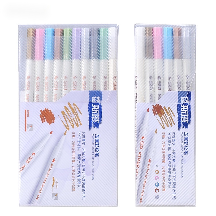 Set 10 Bút Lông Màu Acrylic Ánh Kim STA6551