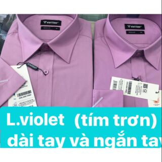Áo sơ mi Viettien tím violet tay ngắn