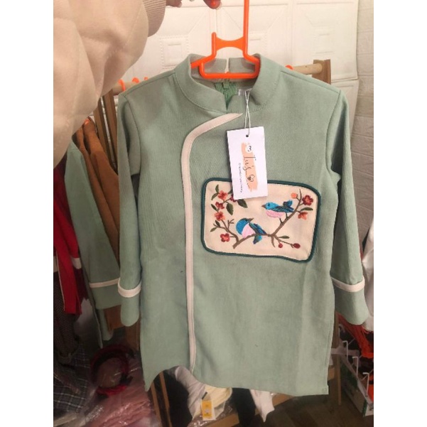 Áo dài nhung bé trai